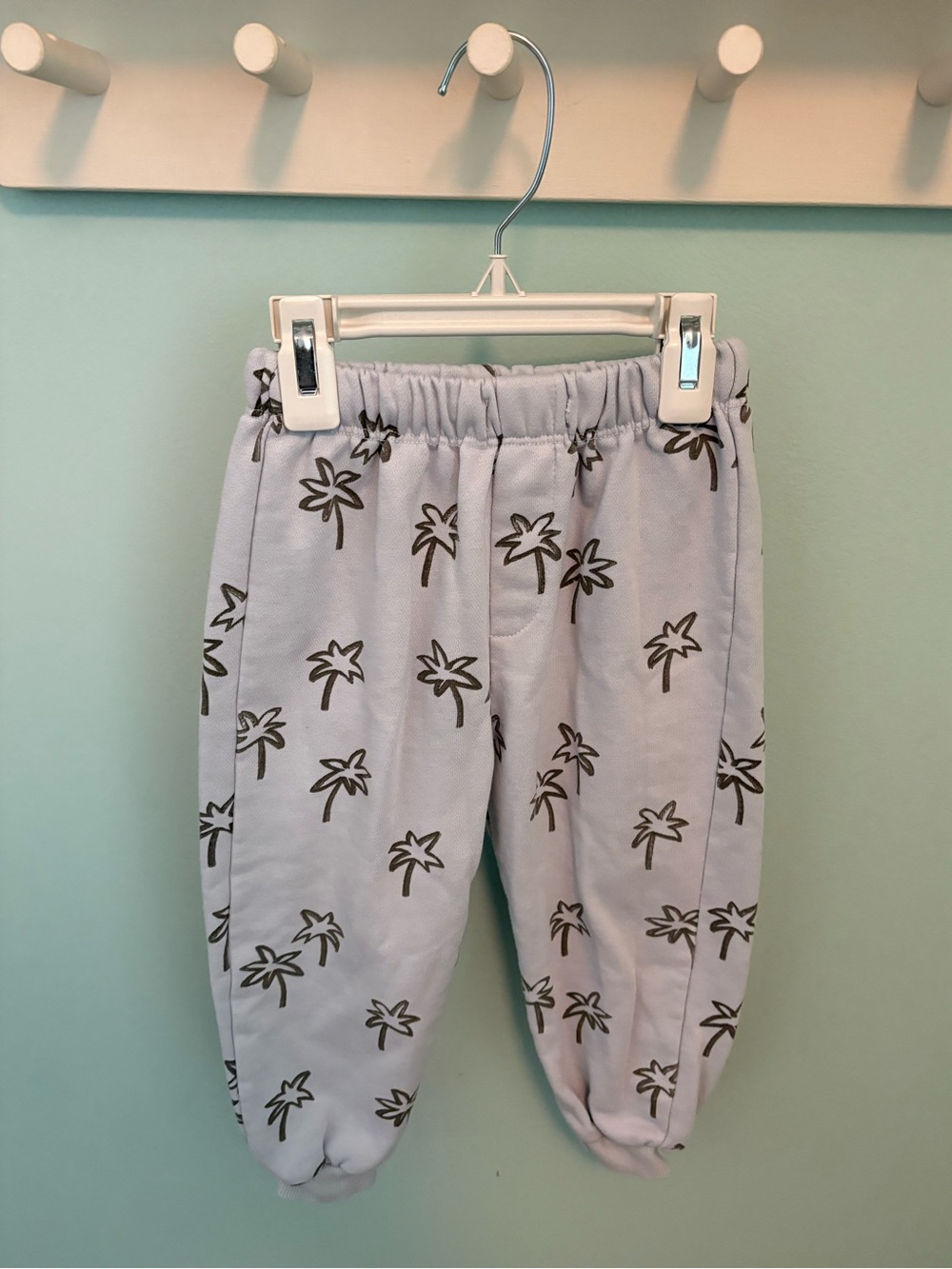 Zara Light Gray Palm Tree Joggers